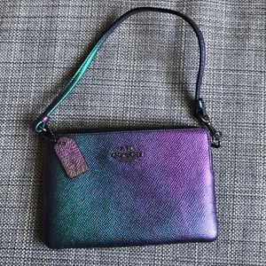 COACH Hologram Corner Zip Wristlet 😱